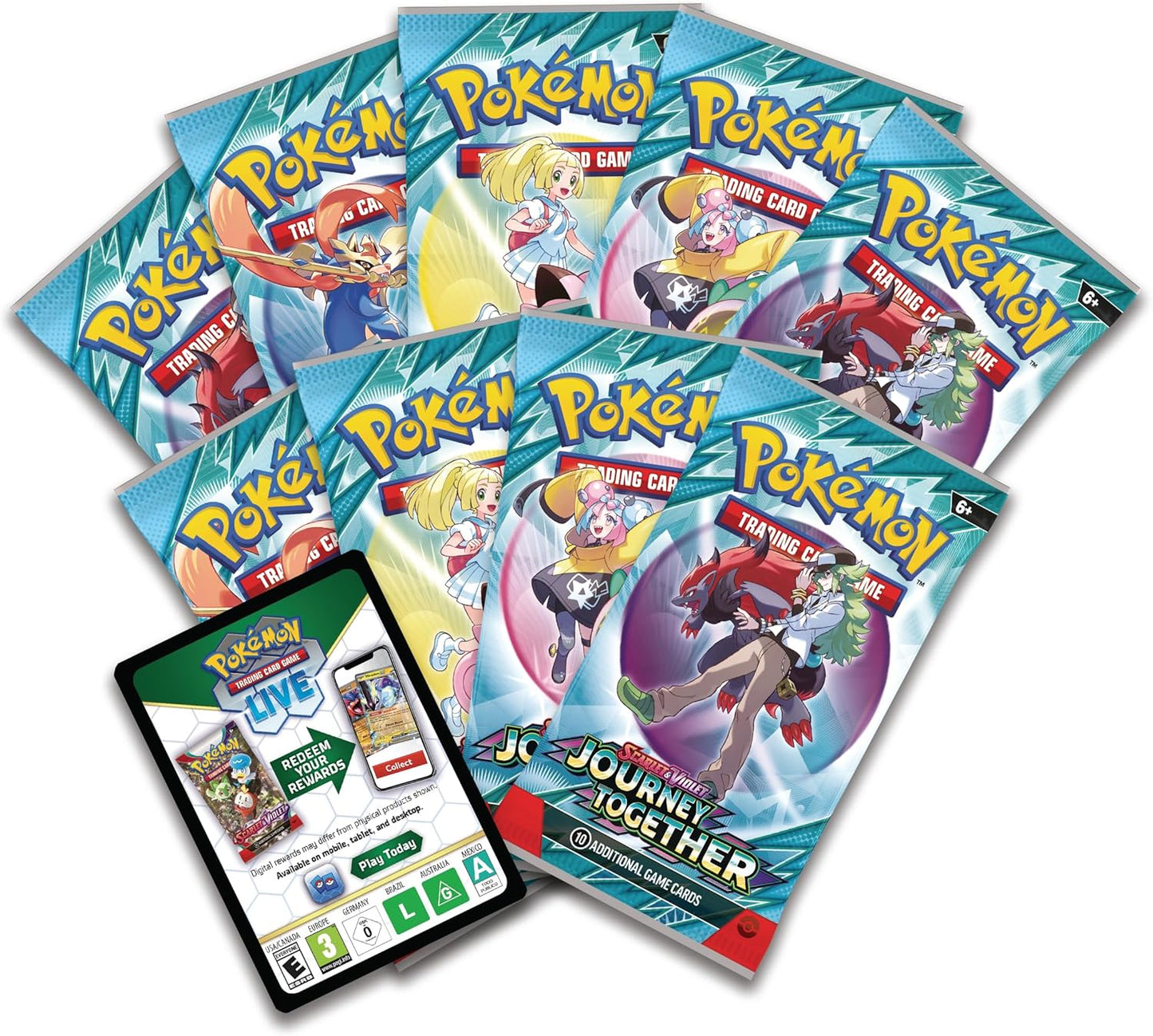Pokémon TCG: Scarlet & Violet—Journey Together Elite Trainer Box (1 Full-Art Promo Card, 9 Boosters & Premium Accessories)