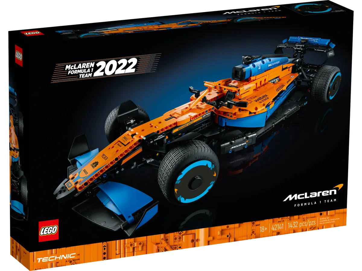 LEGO 42141 Technic McLaren Formula 1 2022 Replica Race Car Model