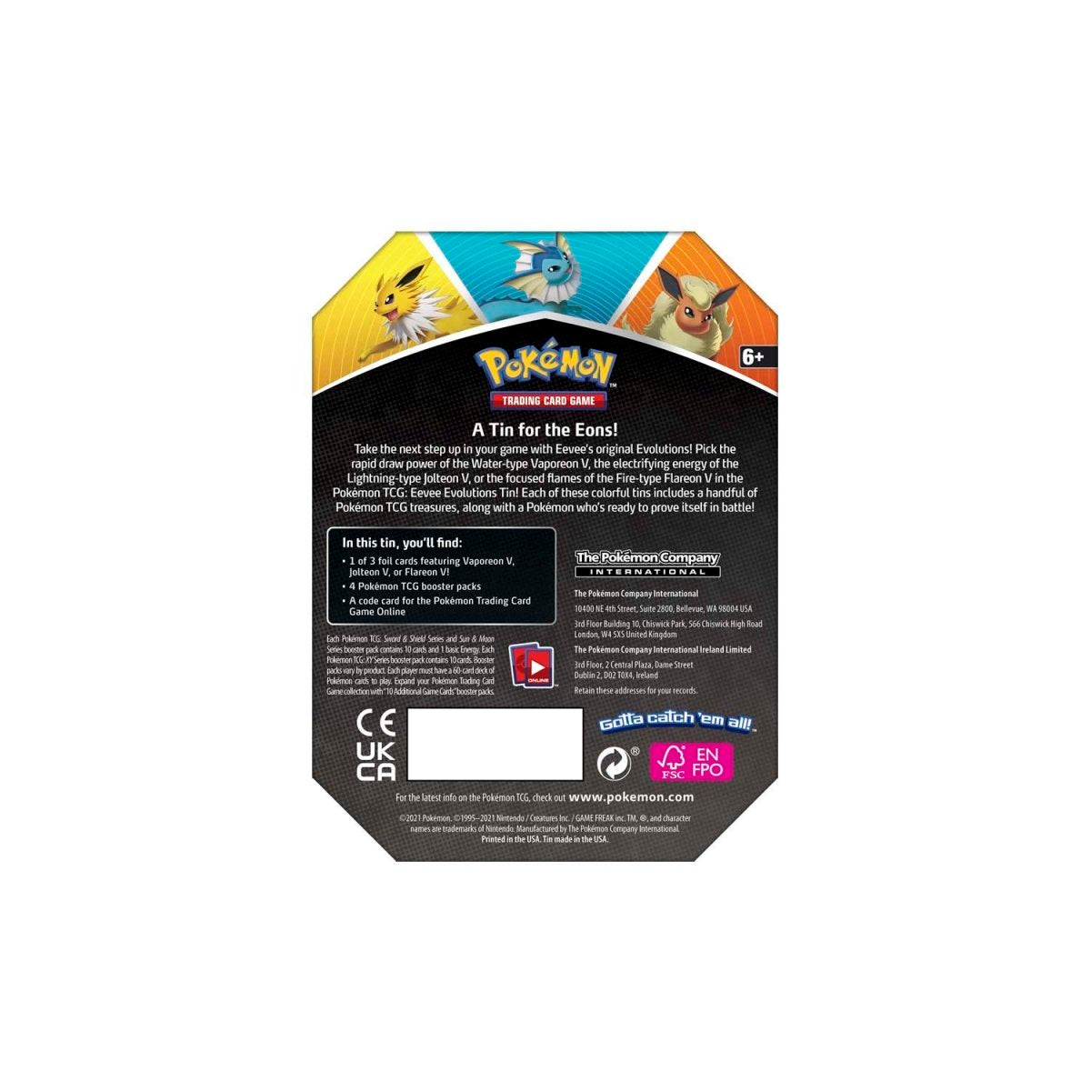 Pokémon TCG: Eevee Evolutions Tin (Jolteon V)